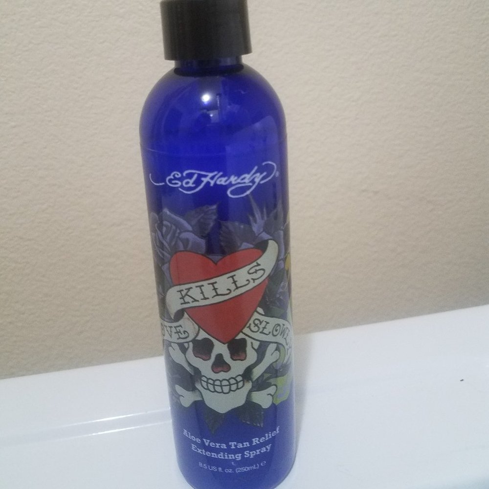 Ed Hardy Aloe Vera Tan Relief Extending Spray New